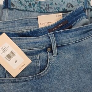 NYDJ Margot Girlfriend Printed Cuff Jeans NWT